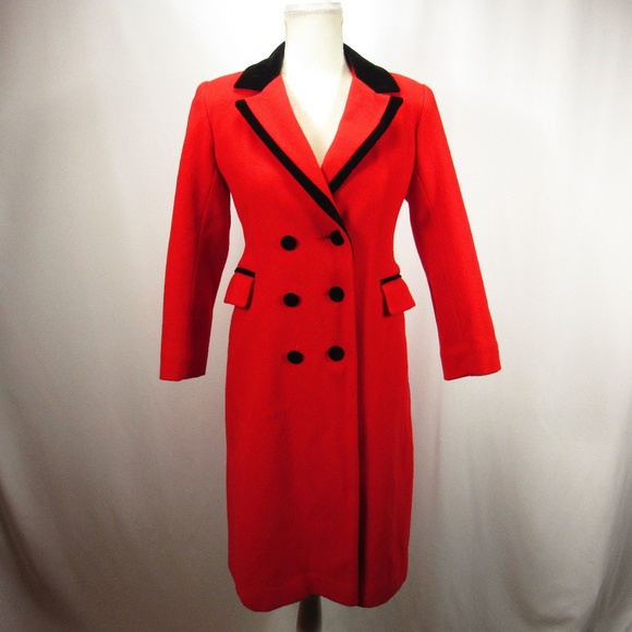 Rothschild Jackets & Blazers - Rothschild Red Wool Double Breasted Holiday Coat